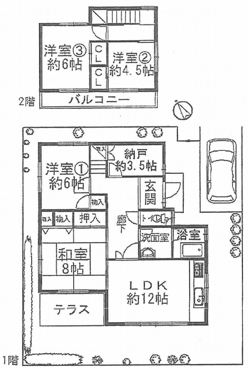 Floor plan. 24,800,000 yen, 4LDK + S (storeroom), Land area 178.44 sq m , Building area 98.82 sq m