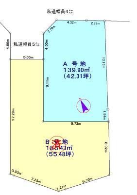 Compartment figure. Land price 28.8 million yen, Land area 139.9 sq m
