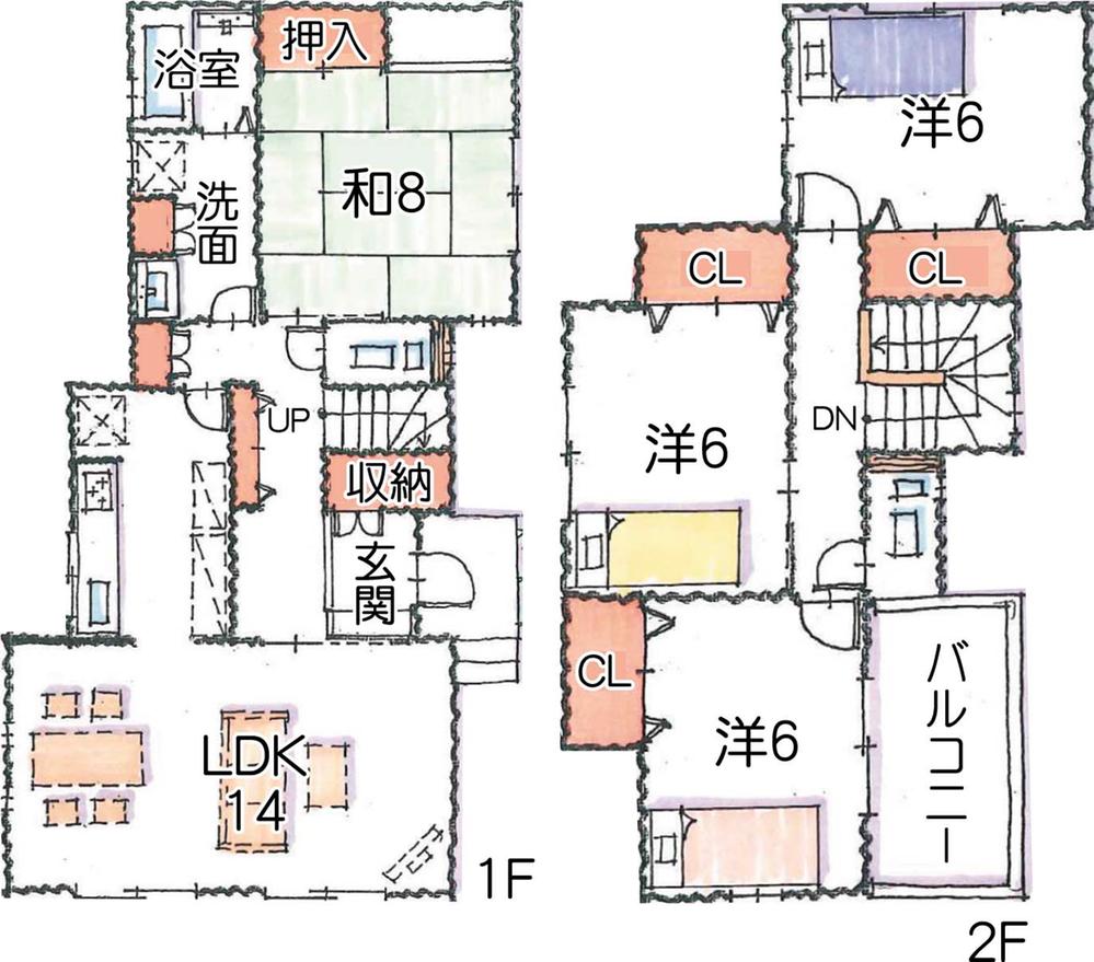Building plan example (floor plan). Building plan example Building price 22,150,000 yen, Building area 115.09 sq m