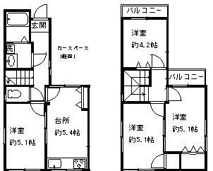 Floor plan. 15.8 million yen, 4DK, Land area 65.92 sq m , Building area 60 sq m