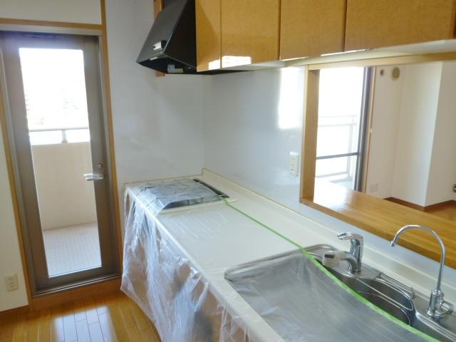 Kitchen. Back door is glad counter kitchen! With dish washing and drying machine!