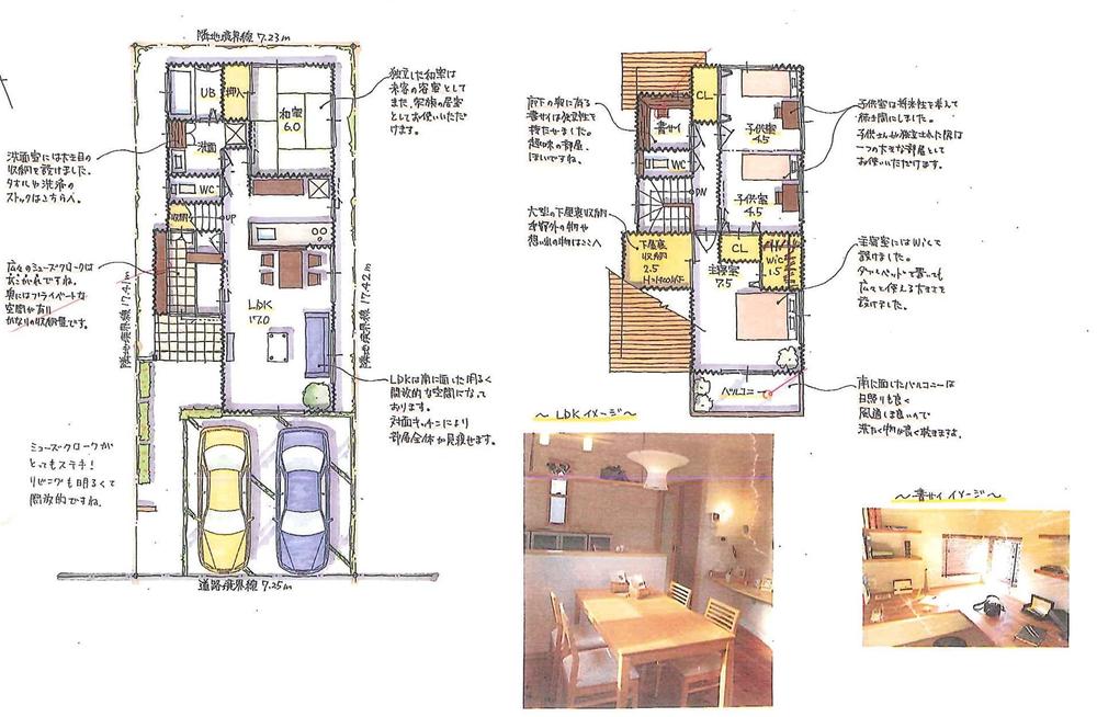 Building plan example (floor plan). Mai Tamon model house