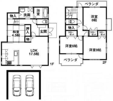 Floor plan. 54,800,000 yen, 4LDK, Land area 120.01 sq m , Building area 111.79 sq m