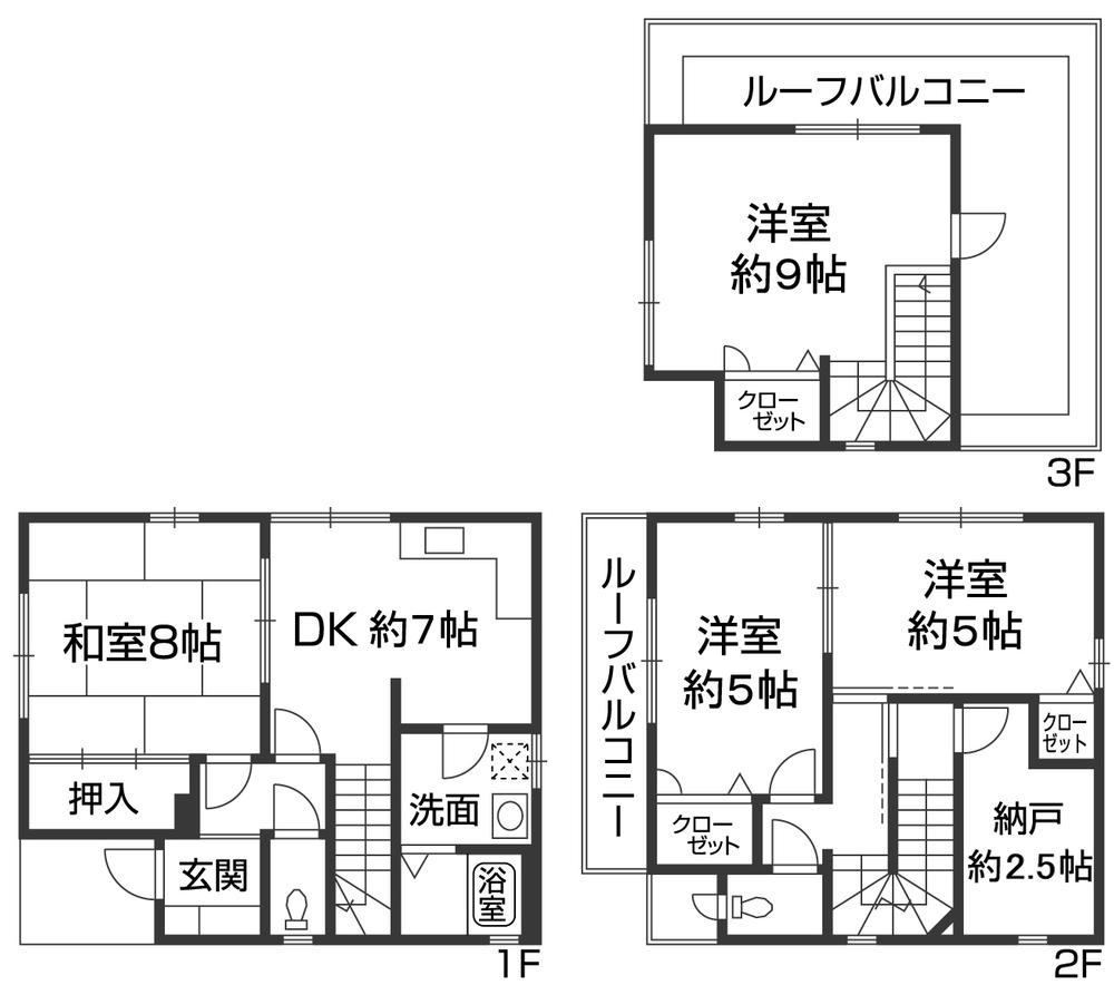 Floor plan. 16.8 million yen, 4DK, Land area 74.25 sq m , Building area 101.78 sq m