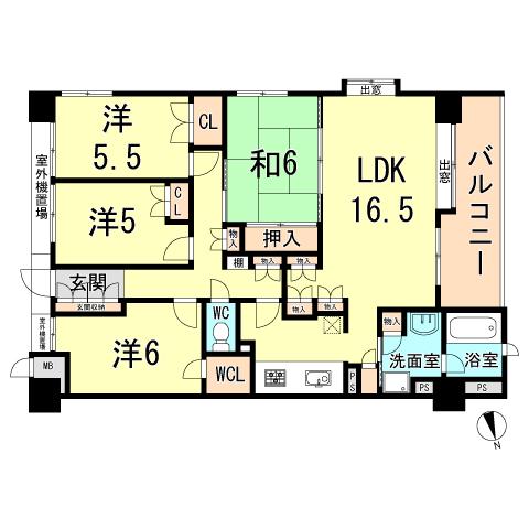 Floor plan. 4LDK, Price 24,800,000 yen, Occupied area 91.76 sq m , Balcony area 10.8 sq m