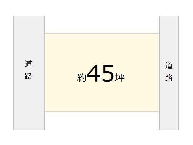 Compartment figure. Land price 27,800,000 yen, About 45 square meters in land area 148.81 sq m east-west road both sides is good per yang site also of the room