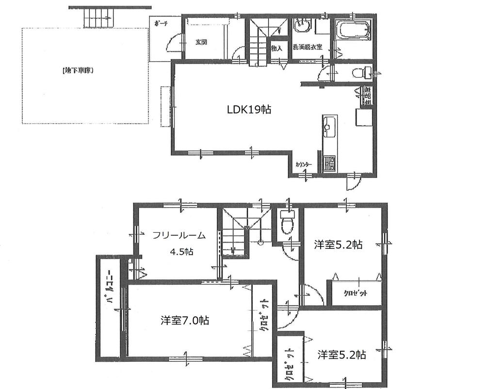 Floor plan. 28.8 million yen, 4LDK, Land area 114.32 sq m , It is spacious 4LDK with a focus on LDK of building area 99.36 sq m 19 Pledge. Open-minded view is spread per sun overlooking the under eyes on the southwest side ・ Ventilation is good. Please Visit the once local.