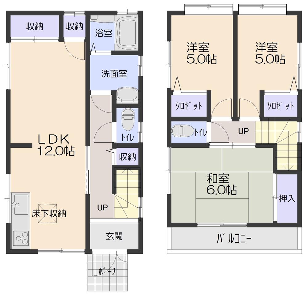 Floor plan. 20.8 million yen, 3LDK, Land area 63.1 sq m , Building area 74.92 sq m