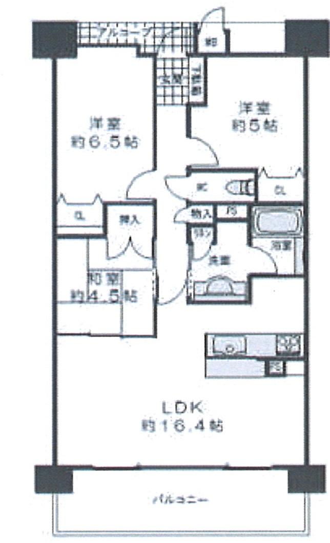 Floor plan. 3LDK, Price 34,800,000 yen, Occupied area 70.06 sq m , Balcony area 13.3 sq m