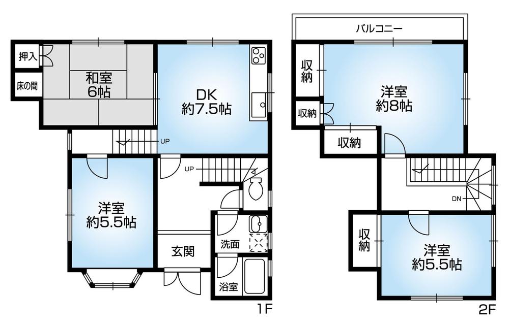 Floor plan. 8.5 million yen, 4DK, Land area 117.25 sq m , Building area 84.78 sq m Mato (4DK)