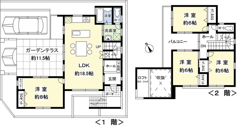 Floor plan. 48 million yen, 4LDK, Land area 171.32 sq m , Building area 104.96 sq m