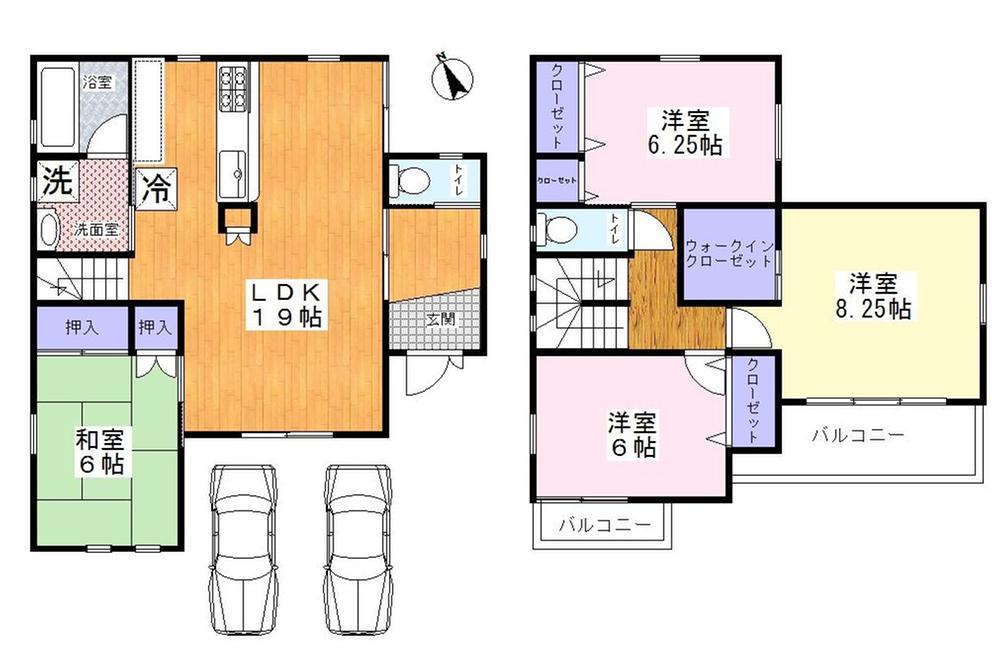 Floor plan. 43,800,000 yen, 4LDK, Land area 162.18 sq m , Building area 105.29 sq m