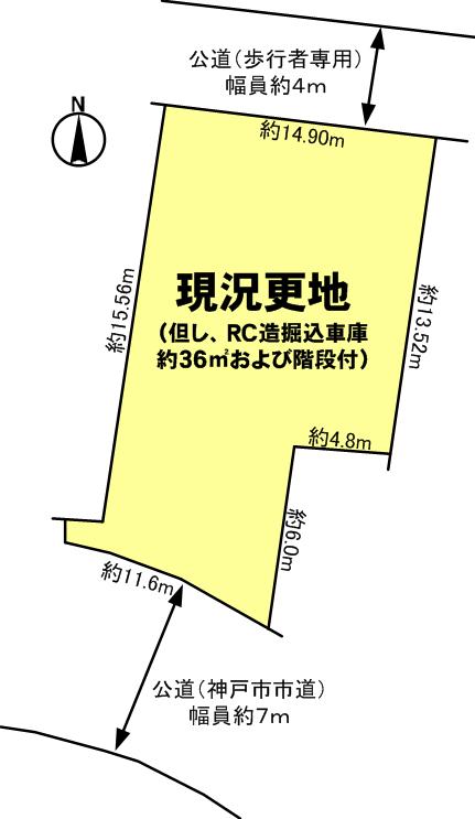 Compartment figure. Land price 25 million yen, Land area 233 sq m
