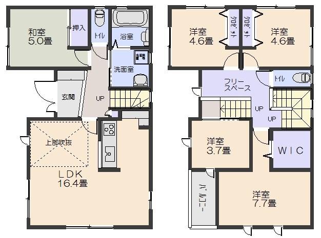 Floor plan. 29,800,000 yen, 4LDK, Land area 194.62 sq m , Building area 106.4 sq m