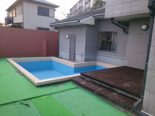 Other Equipment. Pool with mansion