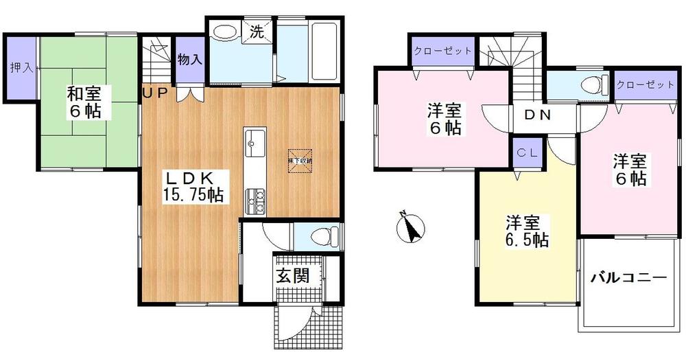 Floor plan. 24,800,000 yen, 4LDK, Land area 109.67 sq m , Building area 95.58 sq m