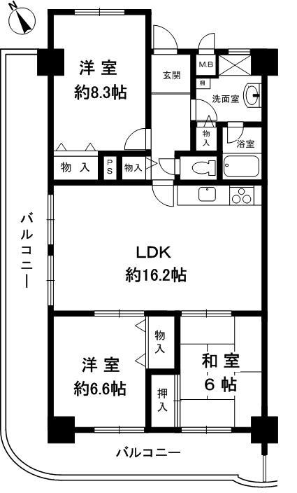 Floor plan. 3LDK, Price 11.8 million yen, Footprint 81.4 sq m , Balcony area 27.94 sq m