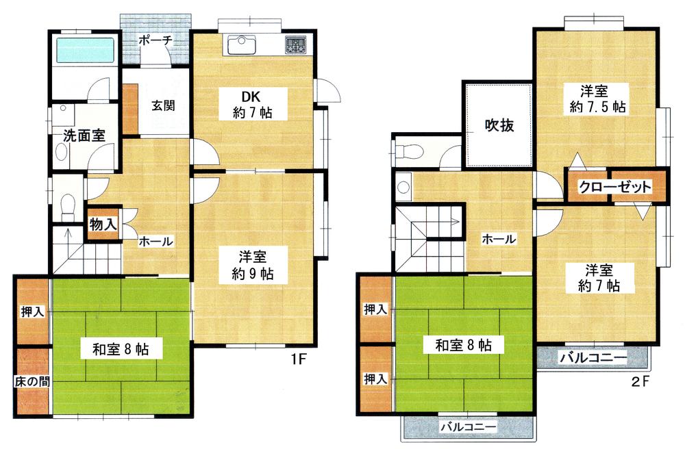 Floor plan. 21,800,000 yen, 4LDK, Land area 197.33 sq m , Building area 197.33 sq m