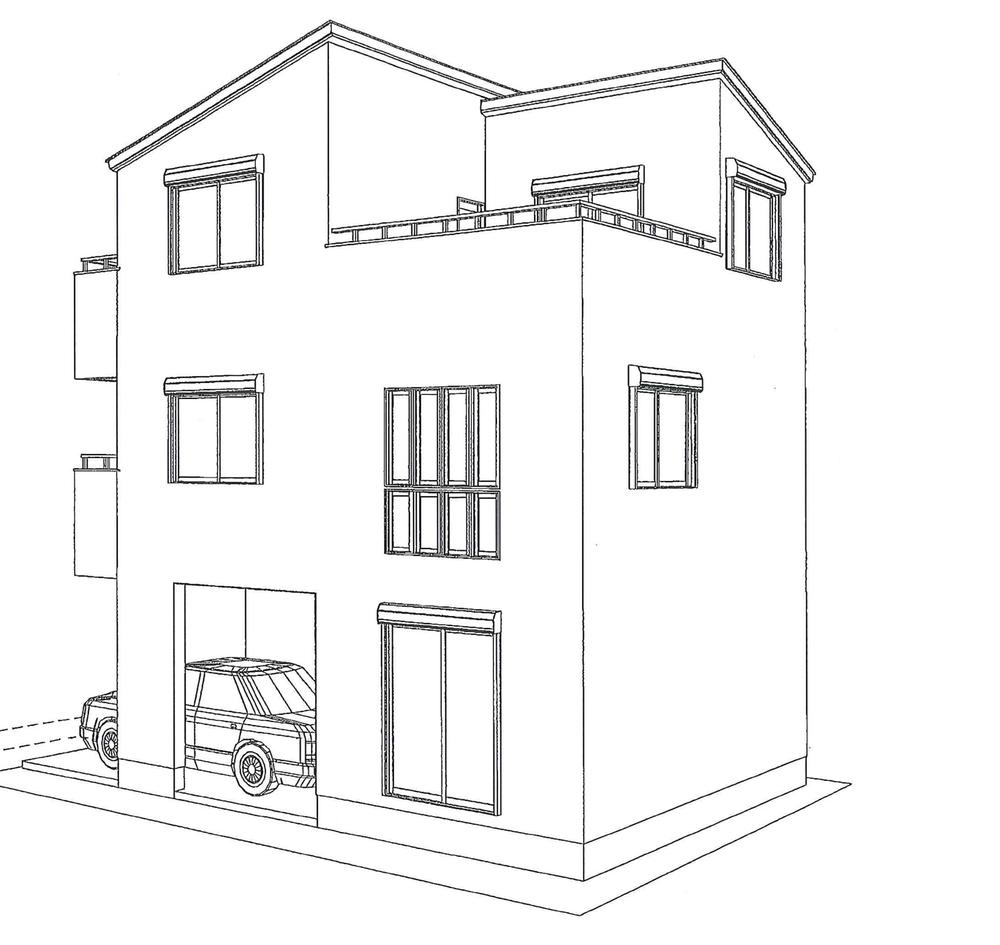 Rendering (appearance). Rendering 3 You enjoy barbecue in the large roof balcony of the third floor part ^^