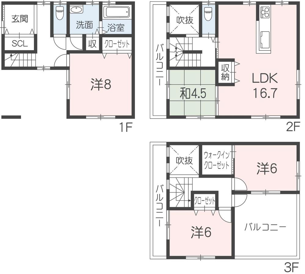 Floor plan. 39,800,000 yen, 4LDK, Land area 92.91 sq m , Building area 109.3 sq m atrium at the entrance is in light of the departure of the family. Storage of LDK usability Good! Japanese-style room is 2way access ^^