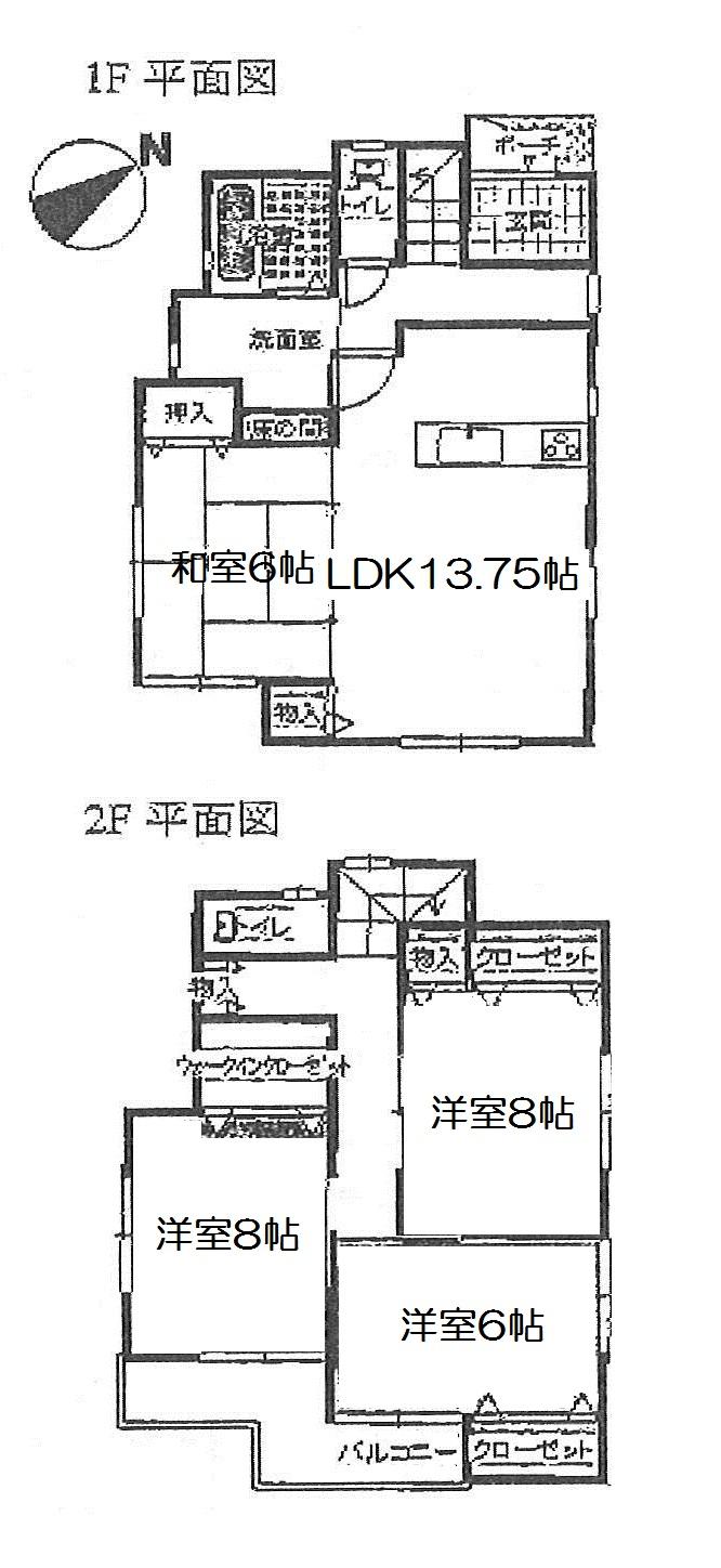 Floor plan. (8 Building), Price 31,800,000 yen, 4LDK+S, Land area 180.52 sq m , Building area 95.37 sq m