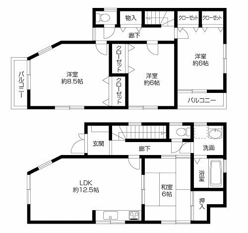 Floor plan. 18.9 million yen, 4LDK, Land area 82.96 sq m , Building area 97.7 sq m