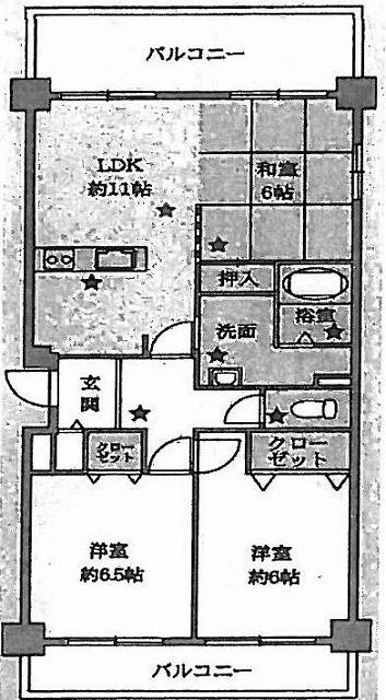 Floor plan. 3LDK, Price 12.9 million yen, Occupied area 62.34 sq m , Balcony area 14 sq m
