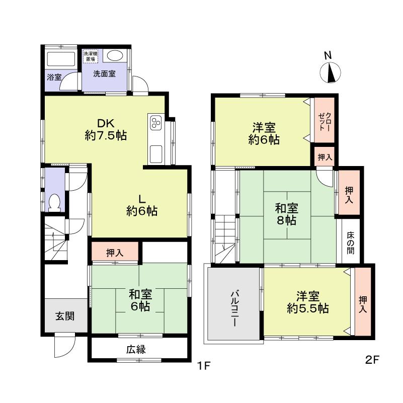 Floor plan. 17.8 million yen, 4LDK, Land area 186.96 sq m , Building area 99.16 sq m