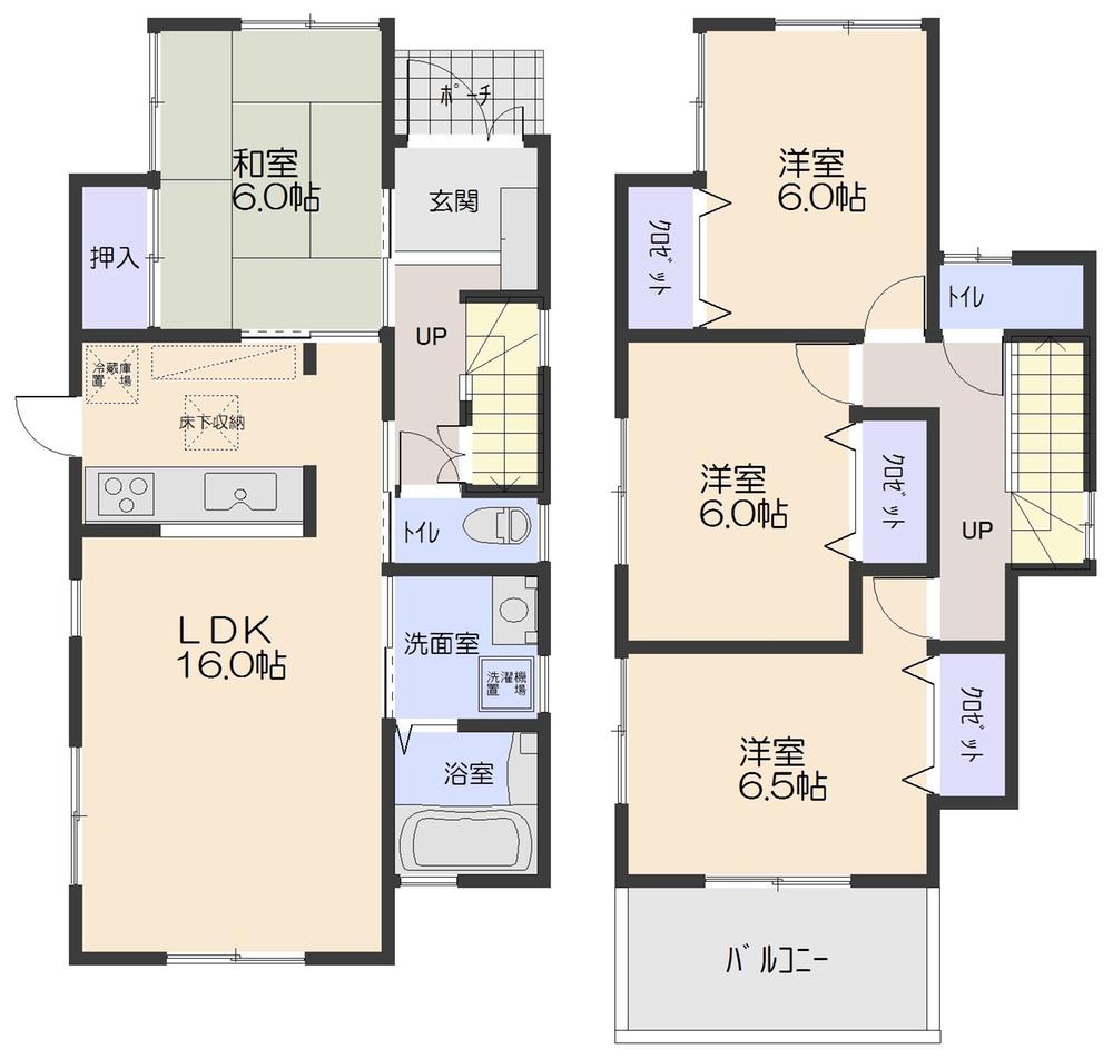 Floor plan. 28,900,000 yen, 4LDK, Land area 145.64 sq m , Building area 95.58 sq m