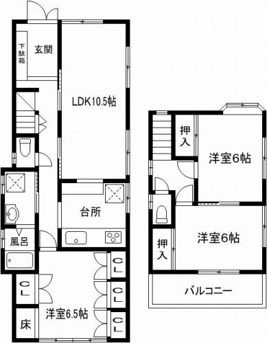 Floor plan. 19,800,000 yen, 3LDK, Land area 110.29 sq m , Building area 80.88 sq m