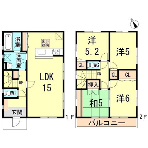 Floor plan. 32,800,000 yen, 4LDK, Land area 111.63 sq m , Building area 94.76 sq m