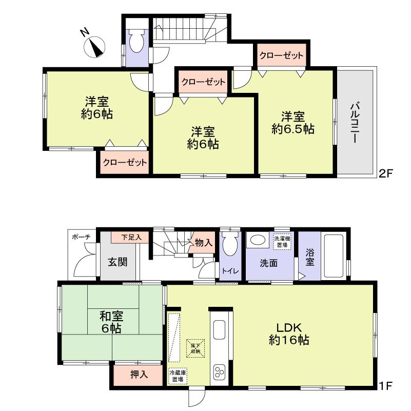 Floor plan. 28,900,000 yen, 4LDK, Land area 145.64 sq m , Building area 95.58 sq m