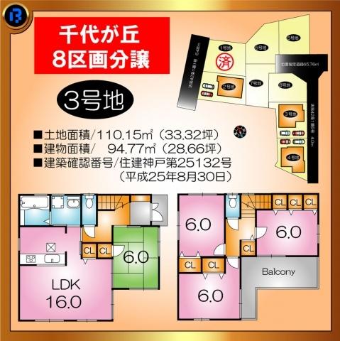 Floor plan. 25,800,000 yen, 4LDK, Land area 110.15 sq m , Building area 94.77 sq m