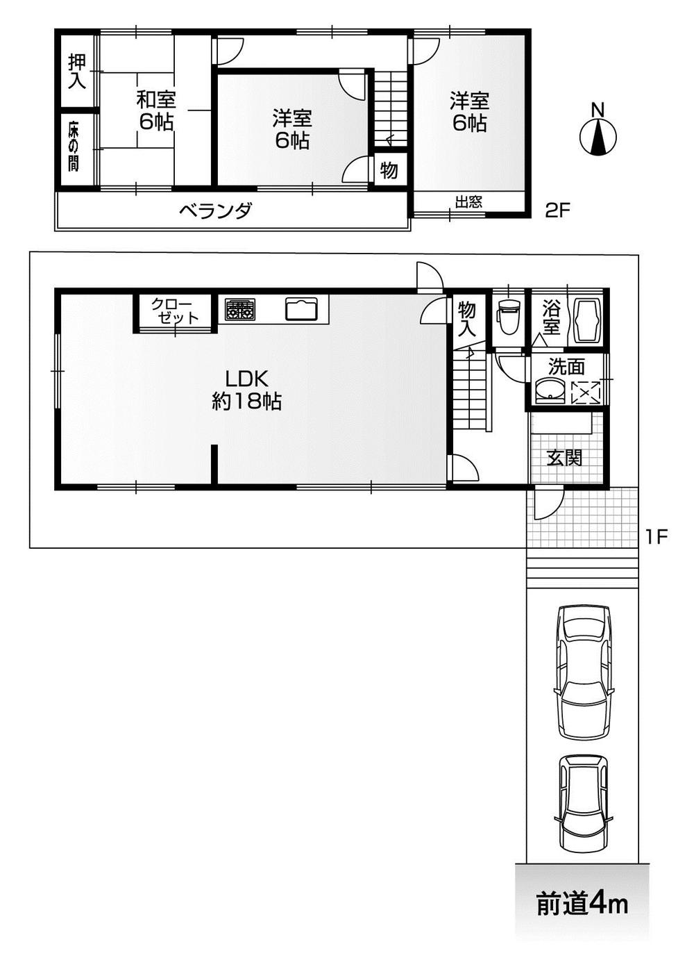 Floor plan. 16,950,000 yen, 3LDK, Land area 134.52 sq m , Building area 89.42 sq m