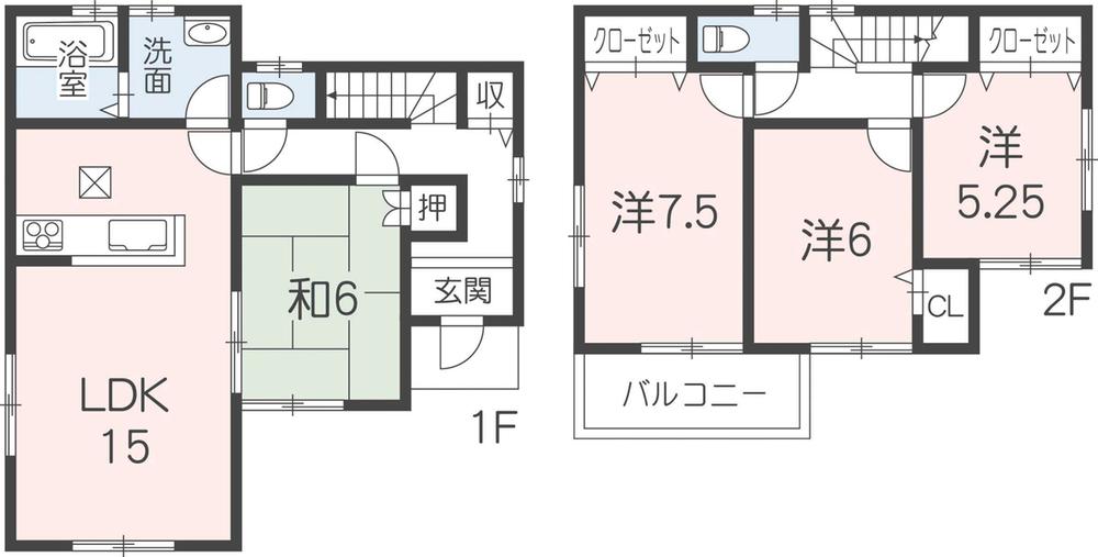 Floor plan. (No. 3 locations), Price 34,800,000 yen, 4LDK, Land area 115.09 sq m , Building area 96.05 sq m