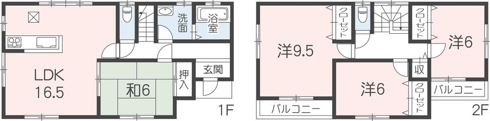 Floor plan. (No. 5 locations), Price 31,800,000 yen, 4LDK, Land area 128.62 sq m , Building area 105.16 sq m