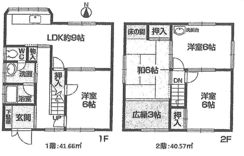 Floor plan. 12.5 million yen, 4LDK, Land area 73.78 sq m , Because there is a garden in the building area 82.23 sq m south, It is attractive to be or grow flowers. Are indoor carefully use, Internal about good.