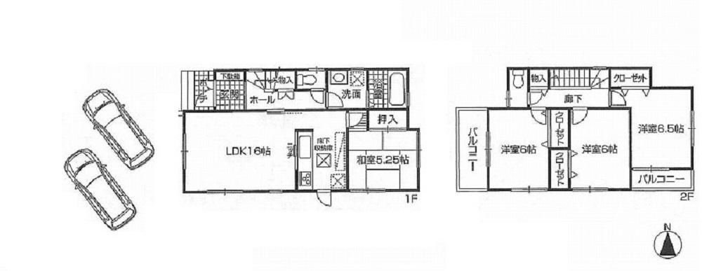 Floor plan. (No. 1 point), Price 27,800,000 yen, 4LDK, Land area 126.43 sq m , Building area 95.17 sq m