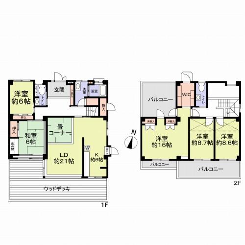 Floor plan. 35,800,000 yen, 5LDK, Land area 360.16 sq m , Building area 111.99 sq m