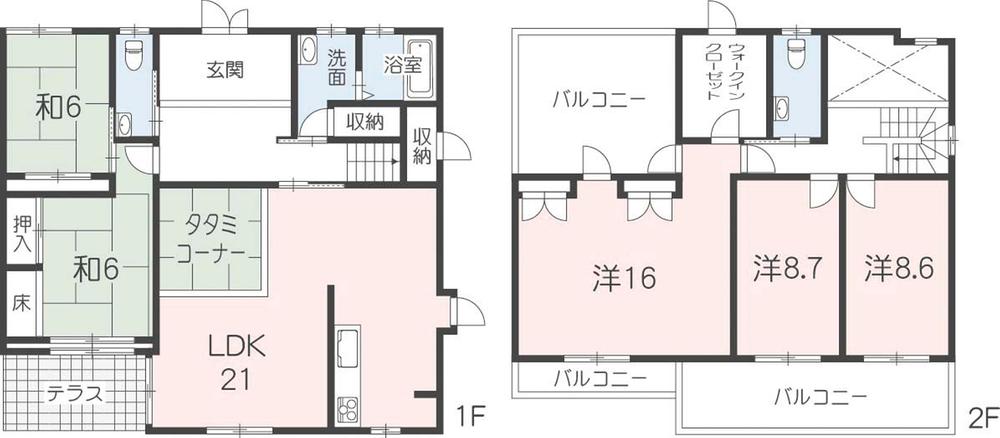 Floor plan. 35,800,000 yen, 5LDK, Land area 360.16 sq m , Building area 187.51 sq m