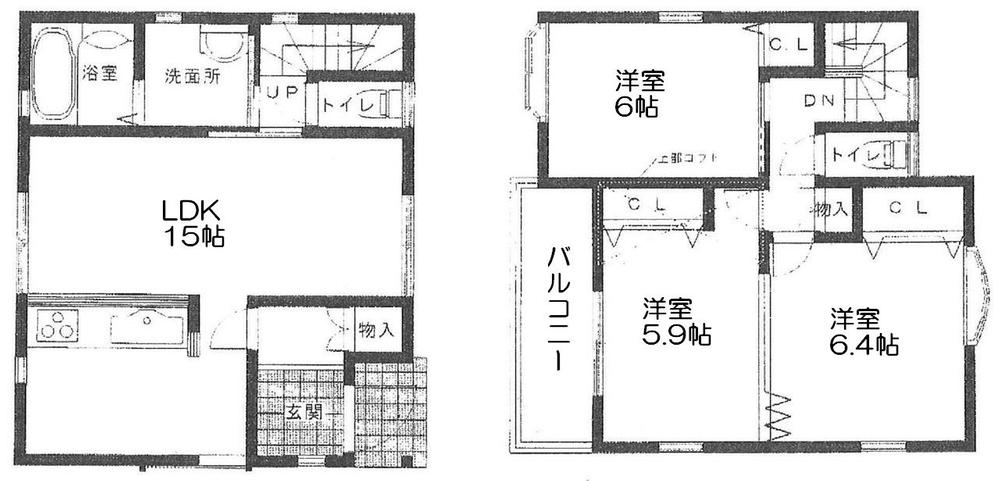 Floor plan. 24,800,000 yen, 3LDK, Land area 75.8 sq m , Floor plan with a focus on LDK of building area 79.78 sq m 15 Pledge In each room two-sided lighting, Day ・ Ventilation is also good Outer wall also has become a power board specification. 