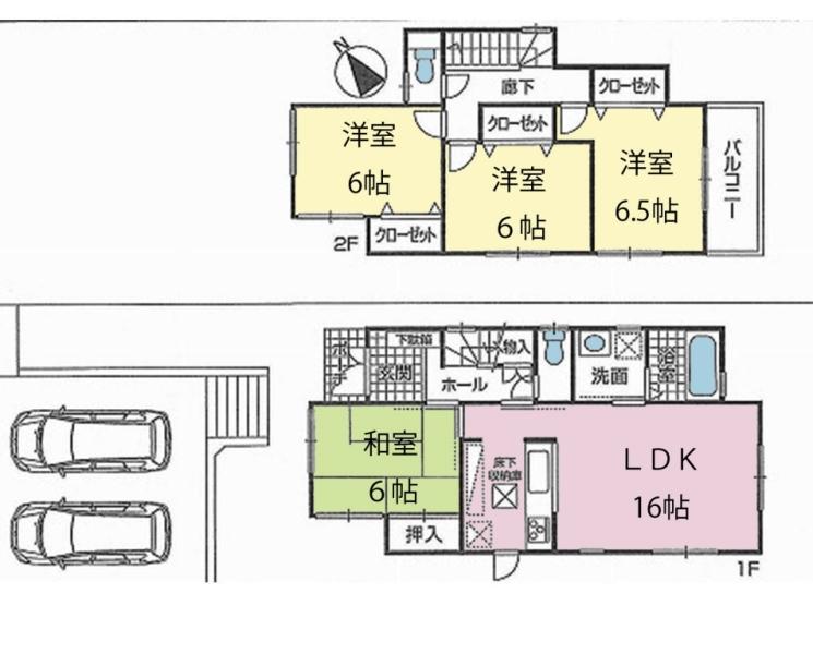 Floor plan. (No. 1 point), Price 28,900,000 yen, 4LDK, Land area 145.5 sq m , Building area 95.58 sq m