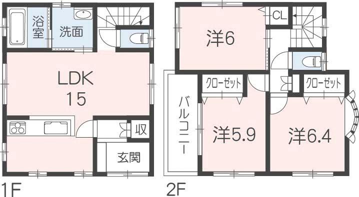 Floor plan. 24,800,000 yen, 3LDK, Land area 75.8 sq m , Building area 75.8 sq m