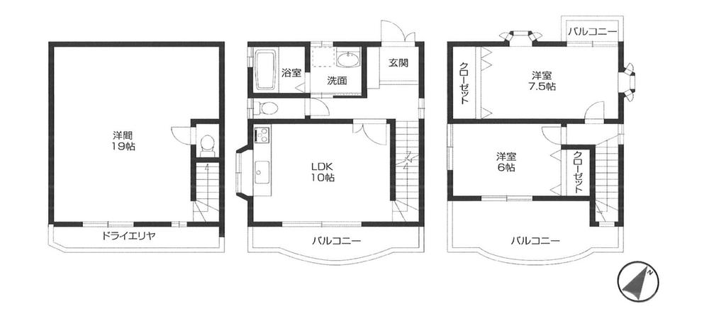 Floor plan. 24,800,000 yen, 3LDK, Land area 102.74 sq m , Building area 98.19 sq m