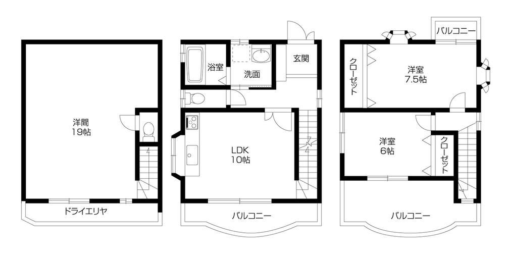 Floor plan. Heisei 14 years built a beautiful Ichinohe Ken