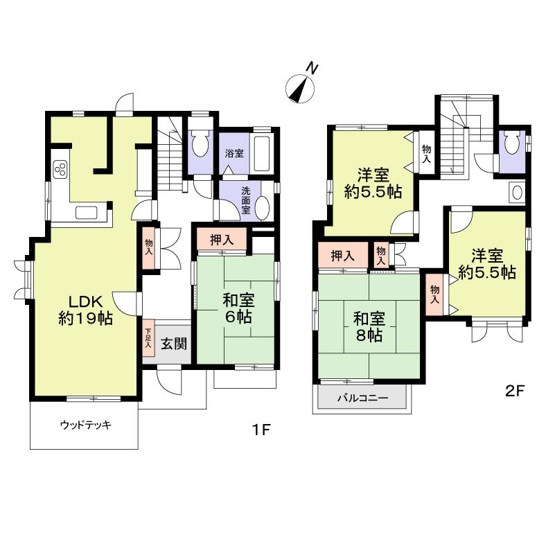 Floor plan. 27,800,000 yen, 4LDK, Land area 174.46 sq m , Building area 115.98 sq m