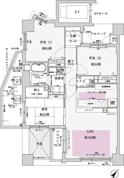 Floor: 3LDK, occupied area: 70.04 sq m, Price: 36,869,000 yen