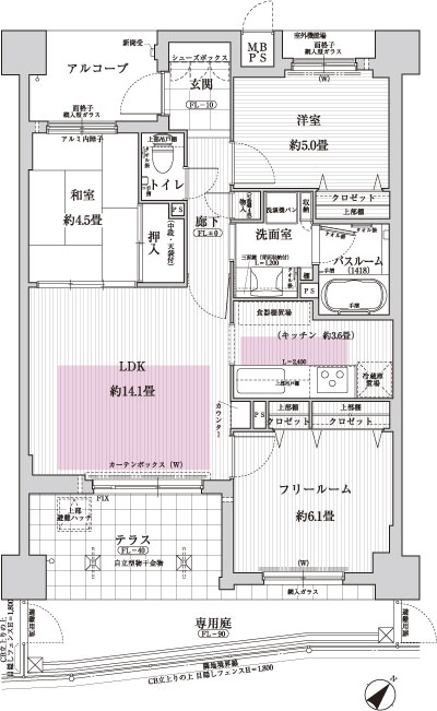 Floor: 2LDK + F, the area occupied: 65.92 sq m, Price: 32,056,000 yen