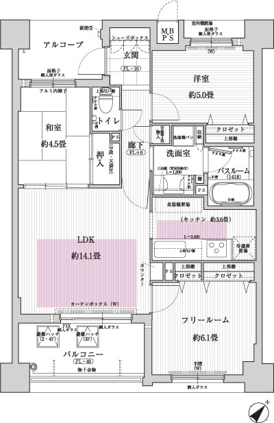 Floor: 2LDK + F, the area occupied: 65.92 sq m, Price: 34,936,000 yen