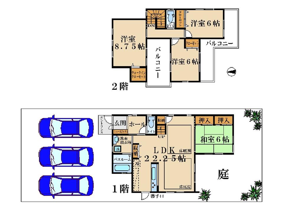 Floor plan. 51,800,000 yen, 4LDK, Land area 183.47 sq m , Building area 111.57 sq m